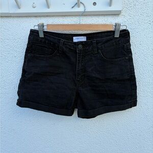 JUST USA Black Denim Cuffed Shorts | Women’s M